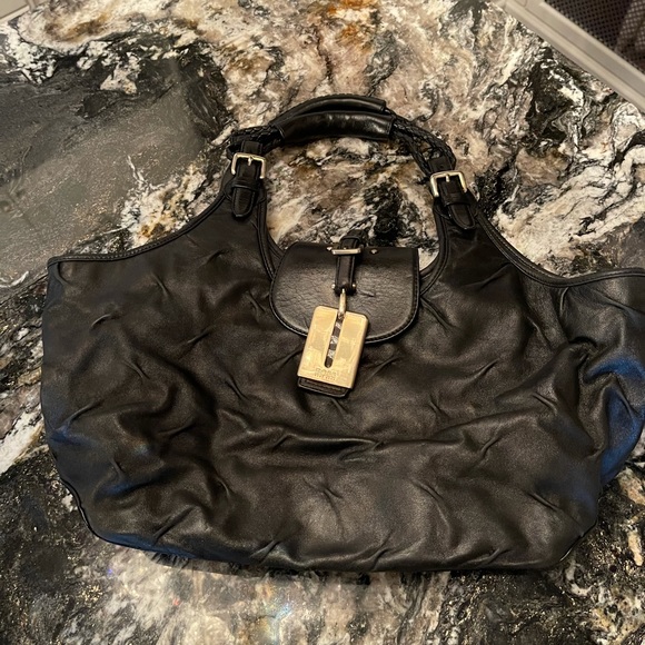 BOSS Black leather TOTE Hugo Boss purse - Picture 6 of 14